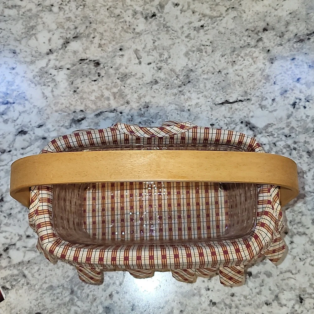 Longaberger 1999 Dresden Basket with Handle and 2 Liners